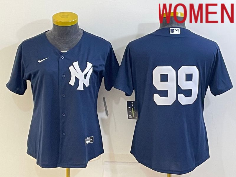 Women New York Yankees #99 No Name Blue Game Nike 2022 MLB Jersey